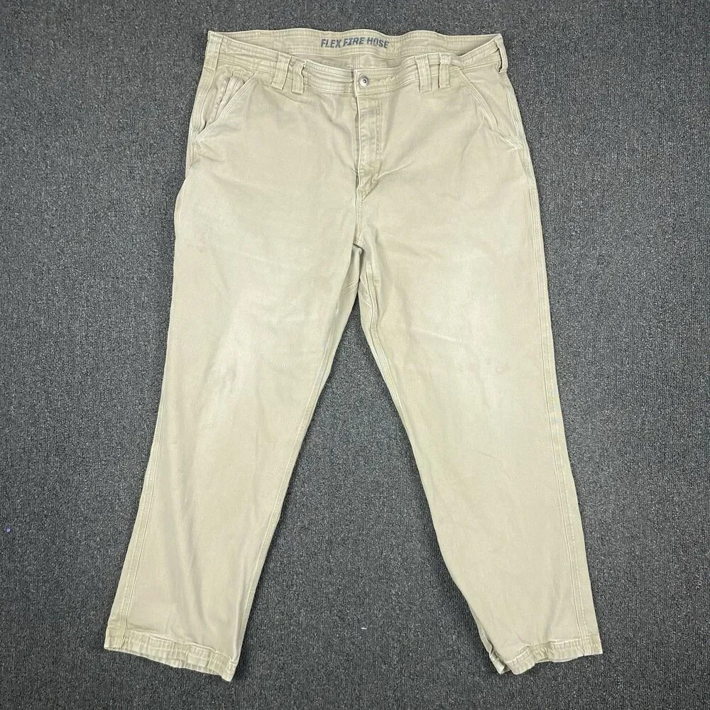 Duluth Pants Flex Fire Hose Standard Fit Pants Men Beige Size 42x30 - Picture 1 of 5